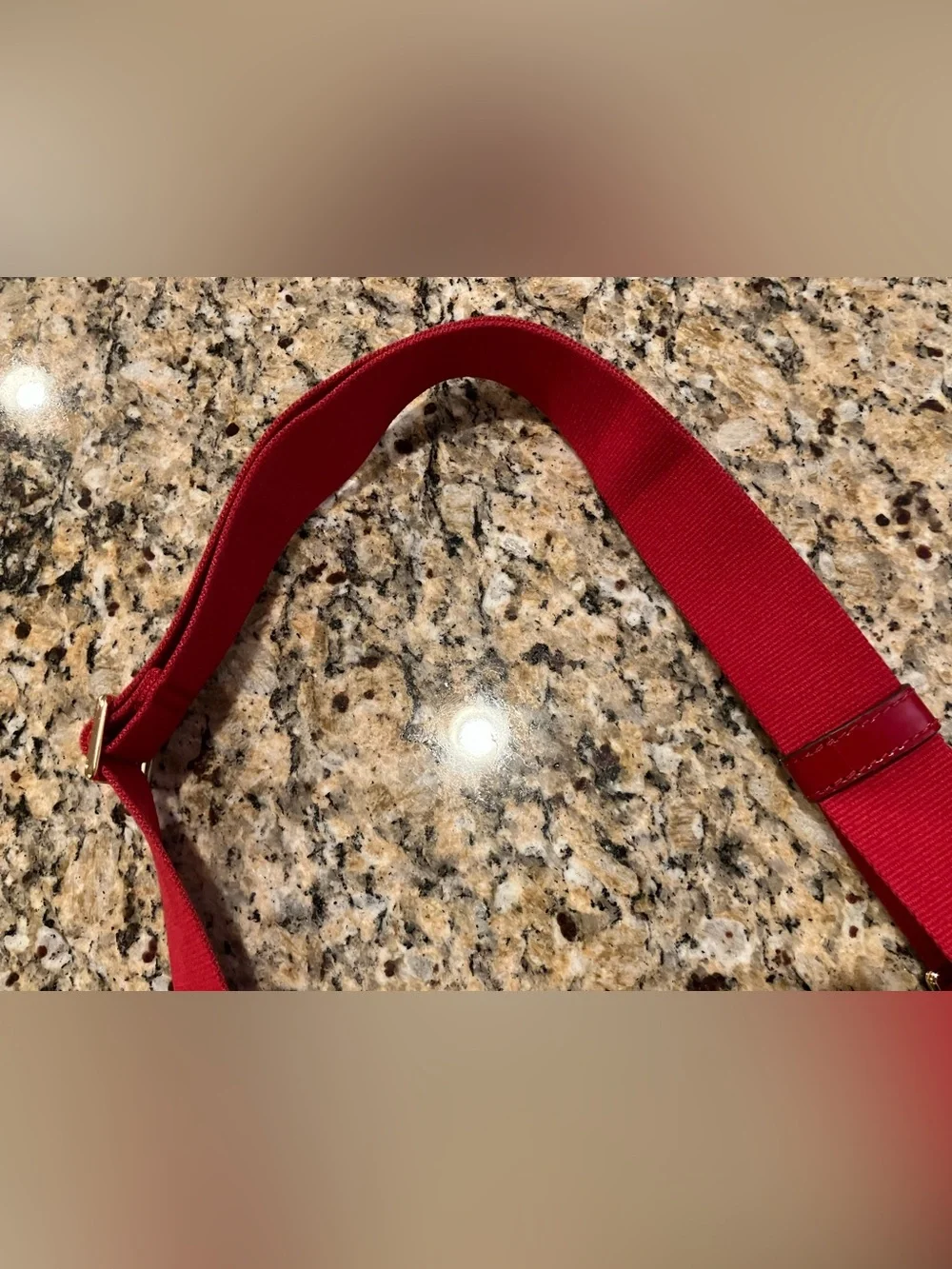 Tory Burch Lipstick Red Patent Leather Crossbody with Wide Adjustable Strap